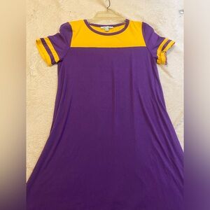 She + Sky Purple & Gold Dress